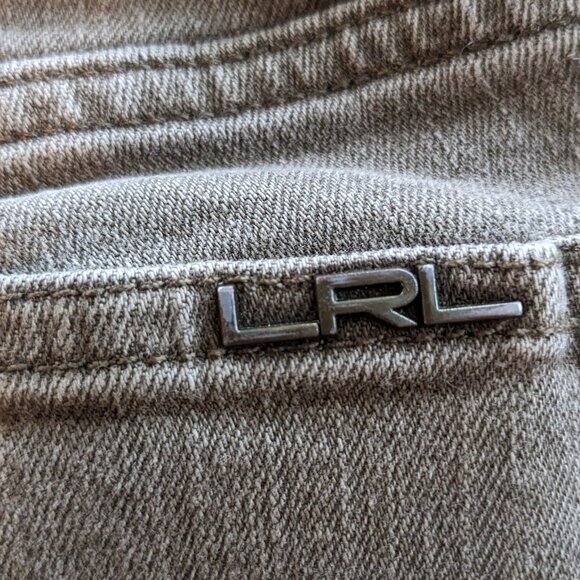 LRL Lauren Jeans Co Ralph Lauren Petite Brown Straight Leg Jeans, Size 6 Petite - Picture 11 of 12